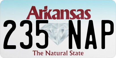 AR license plate 235NAP