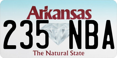 AR license plate 235NBA