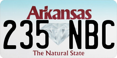 AR license plate 235NBC