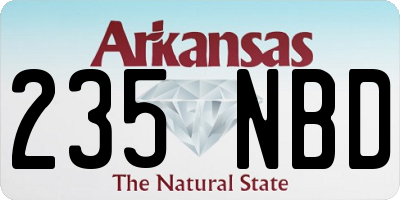 AR license plate 235NBD