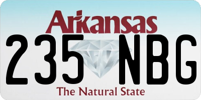 AR license plate 235NBG