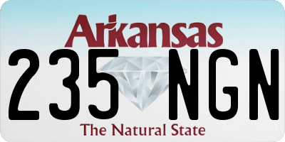 AR license plate 235NGN