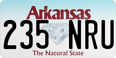 AR license plate 235NRU