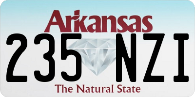 AR license plate 235NZI