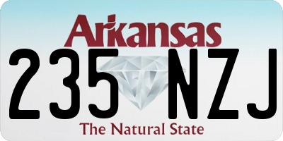 AR license plate 235NZJ