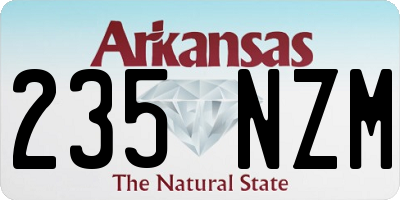 AR license plate 235NZM