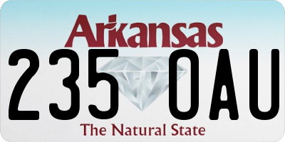 AR license plate 235OAU