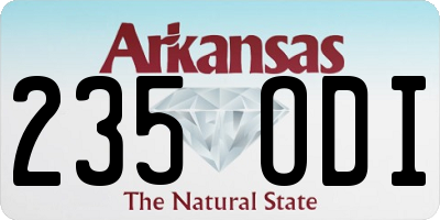 AR license plate 235ODI