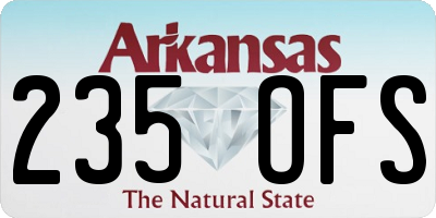 AR license plate 235OFS