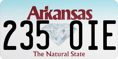 AR license plate 235OIE