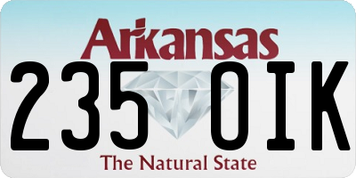 AR license plate 235OIK