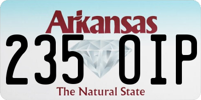 AR license plate 235OIP