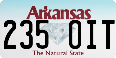 AR license plate 235OIT