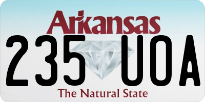 AR license plate 235UOA