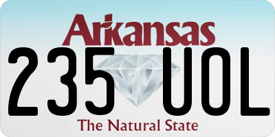 AR license plate 235UOL