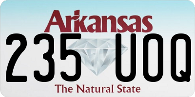 AR license plate 235UOQ