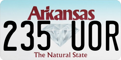 AR license plate 235UOR