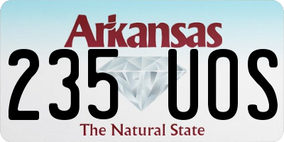 AR license plate 235UOS