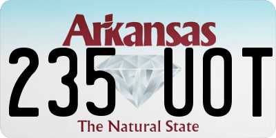 AR license plate 235UOT