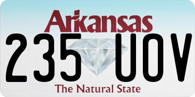AR license plate 235UOV