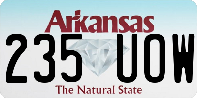 AR license plate 235UOW