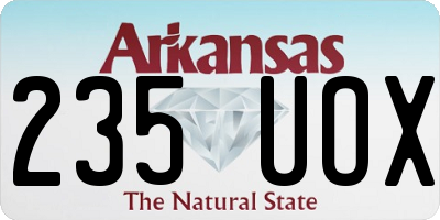 AR license plate 235UOX