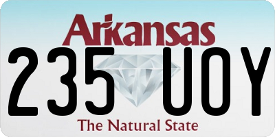 AR license plate 235UOY