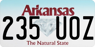 AR license plate 235UOZ
