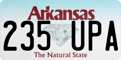 AR license plate 235UPA