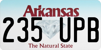 AR license plate 235UPB