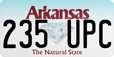 AR license plate 235UPC