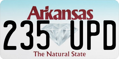 AR license plate 235UPD