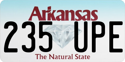 AR license plate 235UPE