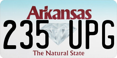 AR license plate 235UPG