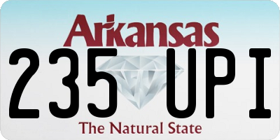 AR license plate 235UPI