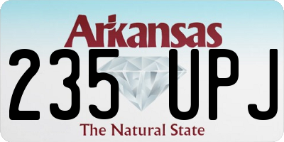 AR license plate 235UPJ