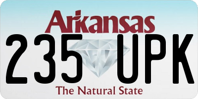 AR license plate 235UPK