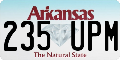 AR license plate 235UPM