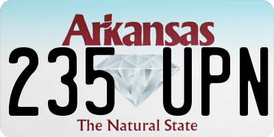 AR license plate 235UPN