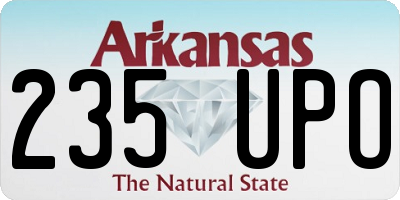 AR license plate 235UPO