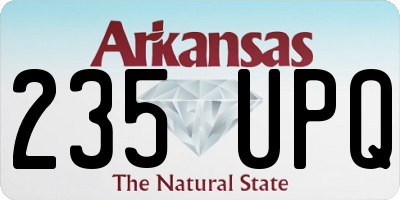 AR license plate 235UPQ
