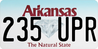 AR license plate 235UPR