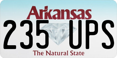 AR license plate 235UPS