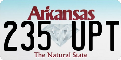 AR license plate 235UPT