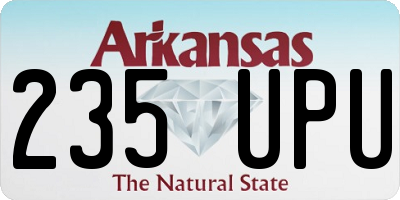 AR license plate 235UPU