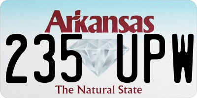 AR license plate 235UPW