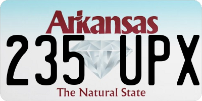 AR license plate 235UPX
