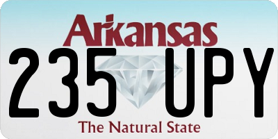 AR license plate 235UPY