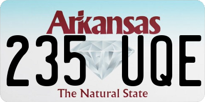 AR license plate 235UQE