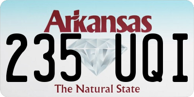 AR license plate 235UQI